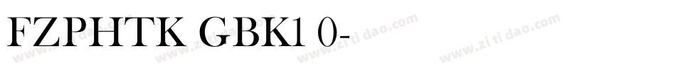 FZPHTK GBK1 0字体转换